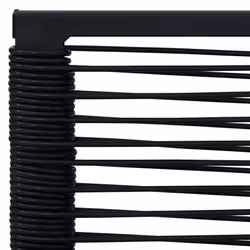VidaXL 312172 sedia da esterno Terrazzo Rattan sintetico, Acciaio Nero - Vista aggiuntiva 6