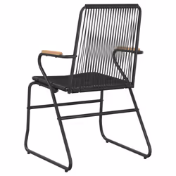 VidaXL 312173 sedia da esterno Terrazzo Cloruro di polivinile (PVC), Acciaio, Teak - Vista aggiuntiva 6
