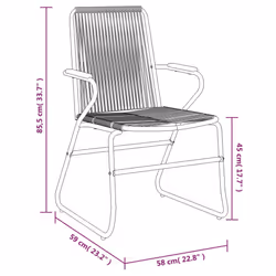 VidaXL 312173 sedia da esterno Terrazzo Cloruro di polivinile (PVC), Acciaio, Teak - Vista aggiuntiva 8