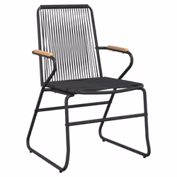 VidaXL 312174 sedia da esterno Terrazzo Cloruro di polivinile (PVC), Acciaio, Teak