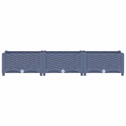 vidaXL Fioriera Rialzata 120x40x23 cm in Polipropilene - Vista aggiuntiva 3