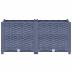 vidaXL Fioriera Rialzata 80x40x38 cm in Polipropilene - Vista aggiuntiva 3