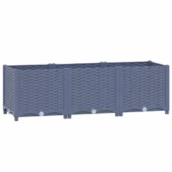 vidaXL Fioriera Rialzata 120x40x38 cm in Polipropilene - Vista aggiuntiva 2