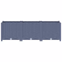 vidaXL Fioriera Rialzata 120x40x38 cm in Polipropilene - Vista aggiuntiva 3