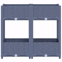 vidaXL Fioriera Rialzata 80x40x71 cm in Polipropilene - Vista aggiuntiva 3