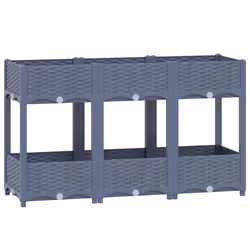 vidaXL Fioriera Rialzata 120x40x71 cm in Polipropilene - Vista aggiuntiva 2