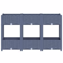vidaXL Fioriera Rialzata 120x40x71 cm in Polipropilene - Vista aggiuntiva 3