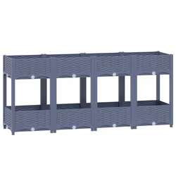 vidaXL Fioriera Rialzata 160x40x71 cm in Polipropilene - Vista aggiuntiva 2