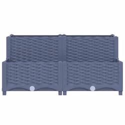 vidaXL Fioriera Rialzata 80x80x38 cm in Polipropilene - Vista aggiuntiva 3