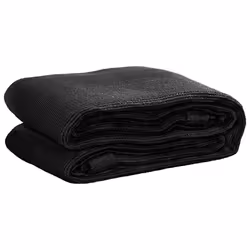 vidaXL Tappeto da Tenda 400x400 cm Nero in HDPE - Vista aggiuntiva 2
