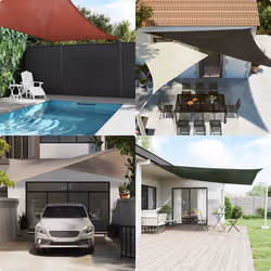 vidaXL Vela Parasole 160 g/m² Beige 4/5x4 m in HDPE - Vista aggiuntiva 3