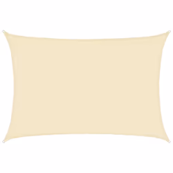 vidaXL Vela Parasole 160 g/m² Crema 3x5 m in HDPE - Vista aggiuntiva 2