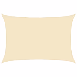 vidaXL Vela Parasole 160 g/m² Crema 5x7 m in HDPE - Vista aggiuntiva 2