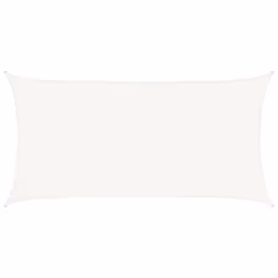 vidaXL Vela Parasole 160 g/m² Bianca 2,5x5 m in HDPE - Vista aggiuntiva 2