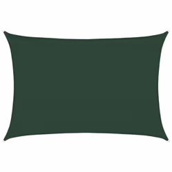vidaXL Vela Parasole 160 g/m² Verde Scuro 3,5x4,5 m in HDPE - Vista aggiuntiva 2
