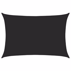 vidaXL Vela Parasole 160 g/m² Nera 3x4,5 m in HDPE - Vista aggiuntiva 2