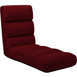 Sedia a Sdraio da Terra Pieghevole Rosso Vino in Similpelle Vidaxl 95705