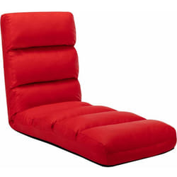 Sedia a Sdraio da Terra Pieghevole Rossa in Similpelle Vidaxl 66032
