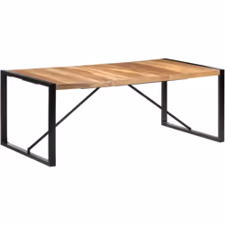 Questo elegante tavolo da pranzo in legno in stile industriale dona un aspetto distintivo alla vostra cucina o sala da pranzo ...