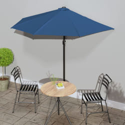 vidaXL Ombrellone Balcone Palo in Alluminio Blu 270x144x222 cm a Metà