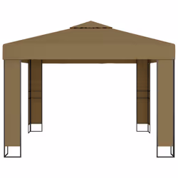 vidaXL Gazebo con Tetto Doppio 3x3x2,7 m Grigio Talpa 180 g/m² - Vista aggiuntiva 3