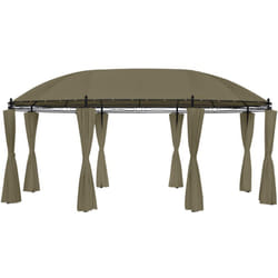 Vidaxl - Gazebo con Tende 520x349x255 cm Grigio Talpa 180 g/m²