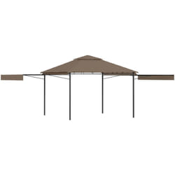 Vidaxl - Gazebo Tetto Doppio Estendibile 3x3x2,75m Grigio Talpa 180g/m² 9916
