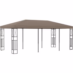 Questo ampio gazebo sarà un'aggiunta elegante al vostro spazio abitativo all'aperto, mantenendo la famiglia e gli ospiti al f ...