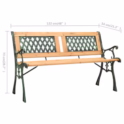 VidaXL 312033 panca da esterno Legno, Caldaie, Cloruro di polivinile (PVC) - Vista aggiuntiva 6