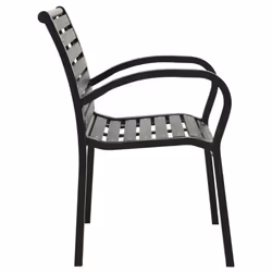 VidaXL 312034 sedia da esterno Terrazzo Plastica, Acciaio Nero - Vista aggiuntiva 4