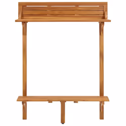 vidaXL Tavolo da Bar da Balcone 90x37x122,5 cm in Massello di Acacia - Vista aggiuntiva 3