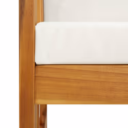 VidaXL 310267 sedia da esterno Terrazzo Seduta imbottita Legno di acacia Crema, Bianco - Vista aggiuntiva 6