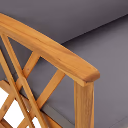 VidaXL 310268 sedia da esterno Terrazzo Seduta imbottita Legno di acacia Grigio - Vista aggiuntiva 7