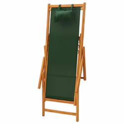 VidaXL 310312 sedia da esterno Terrazzo Seduta imbottita Eucalipto, Poliestere Verde - Vista aggiuntiva 6