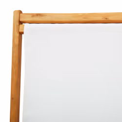 VidaXL 310314 sedia da esterno Terrazzo Seduta imbottita Eucalipto, Poliestere Crema, Bianco - Vista aggiuntiva 7