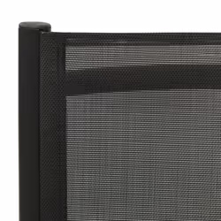 VidaXL 312188 sedia da esterno Terrazzo Alluminio, Tessile Nero - Vista aggiuntiva 8