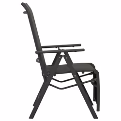 VidaXL 312195 sedia da esterno Terrazzo Alluminio Nero - Vista aggiuntiva 4
