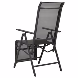 VidaXL 312195 sedia da esterno Terrazzo Alluminio Nero - Vista aggiuntiva 5