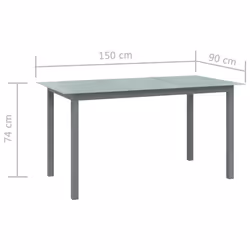 VidaXL 312204 tavolo da esterno Grigio - Vista aggiuntiva 5
