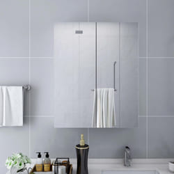 vidaXL Armadietto a Specchio Bianco 60x15x75 cm in MDF