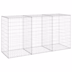 vidaXL Gabbione con Copertura in Acciaio Zincato 200x60x100 cm - Vista aggiuntiva 2