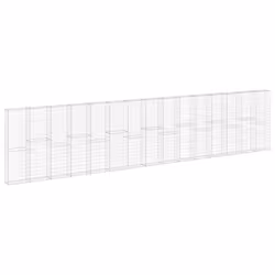 vidaXL Gabbione in Acciaio Zincato Coperto 900x30x200 cm - Vista aggiuntiva 2