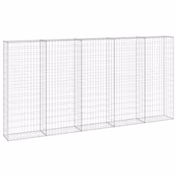 vidaXL Gabbione con Copertura in Acciaio Zincato 300x30x150 cm - Vista aggiuntiva 2