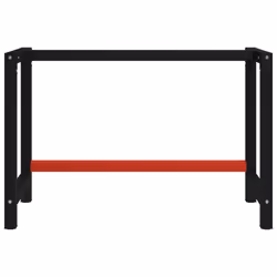 Telaio per Banco da Lavoro in Metallo 120x57x79 cm Nero e Rossocod mxl 121039 - Vista aggiuntiva 2