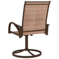 VidaXL 312278 sedia da esterno Terrazzo Acciaio, Tessile Marrone - Vista aggiuntiva 5