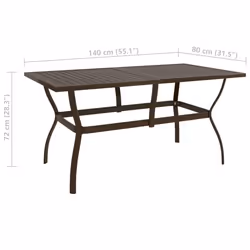 VidaXL 312280 tavolo da esterno Marrone - Vista aggiuntiva 6