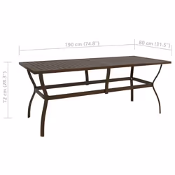 VidaXL 312281 tavolo da esterno Marrone - Vista aggiuntiva 6