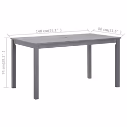 VidaXL 311849 tavolo da esterno Grigio - Vista aggiuntiva 6