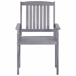 VidaXL 311875 sedia da esterno Terrazzo Legno di acacia Grigio - Vista aggiuntiva 5