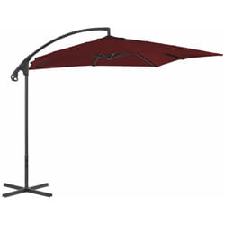 Ombrellone a Sbalzo con Palo in Acciaio 250x250 cm Rosso Vino Vidaxl 8562